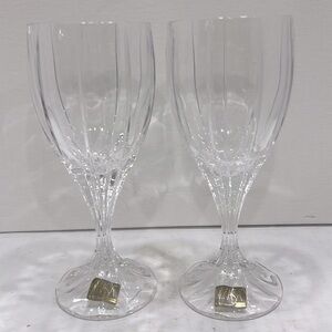 New Mikasa Germany Crystal Goblets 7 1/4” Tall x 2 7/8” Wide